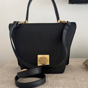 Arcadia Black Leather Handbag